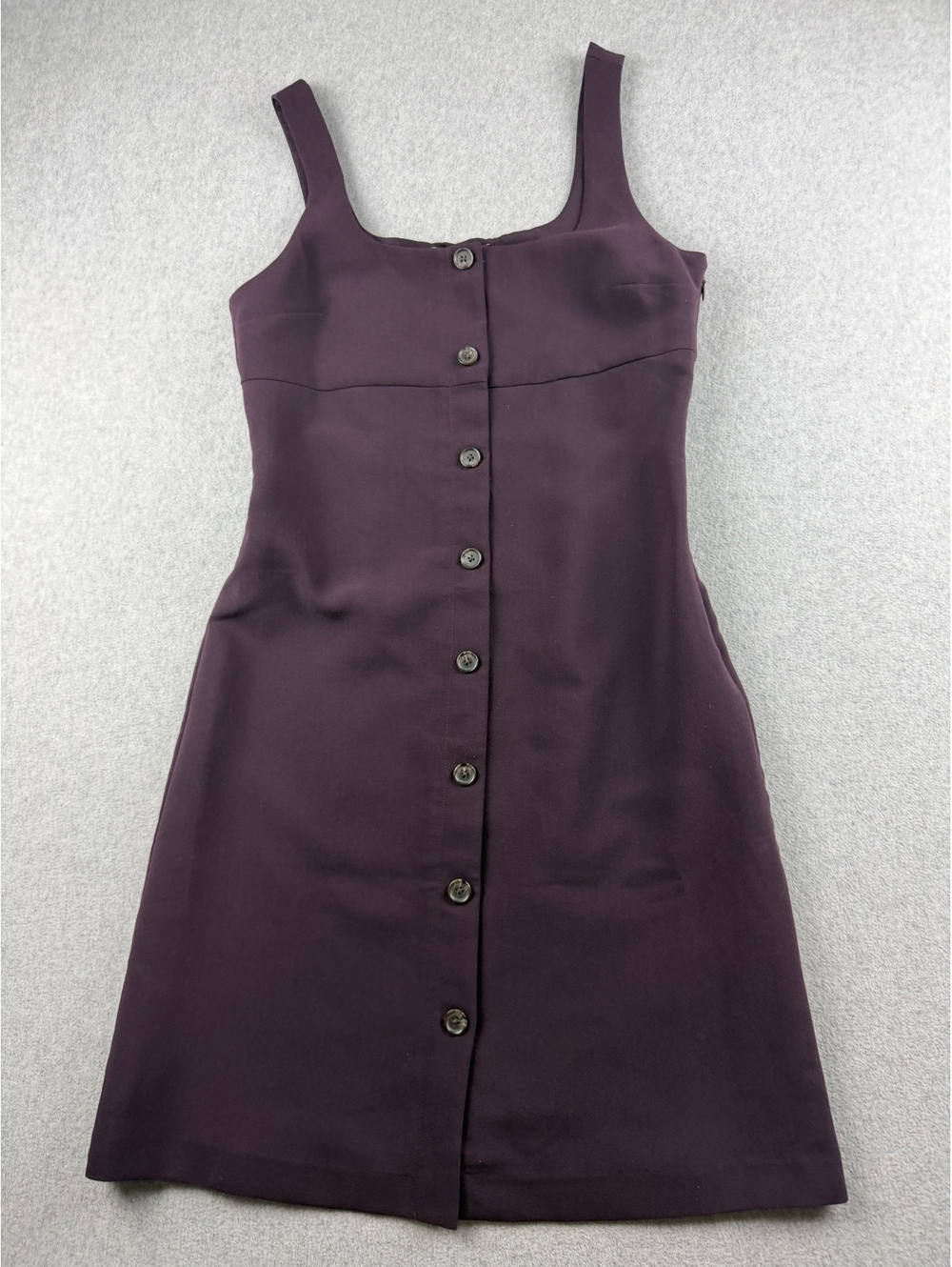 Banana Republic Sheath Mini Dress Tall 6 Midnight Lily Button Front Square Neck